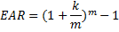 Nominalna i efektivna kamatna stopa formula