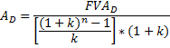 Formula kad je poznata buduća vrijednost anuiteta